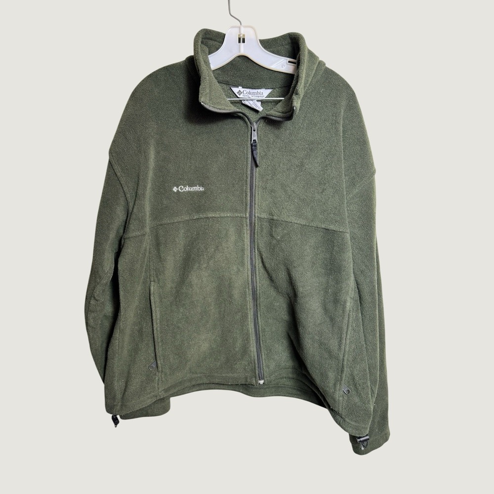 Columbia Gorpcore Olive Green‎ Steens Mountain Full Zip Fleece Jacket Men's XL